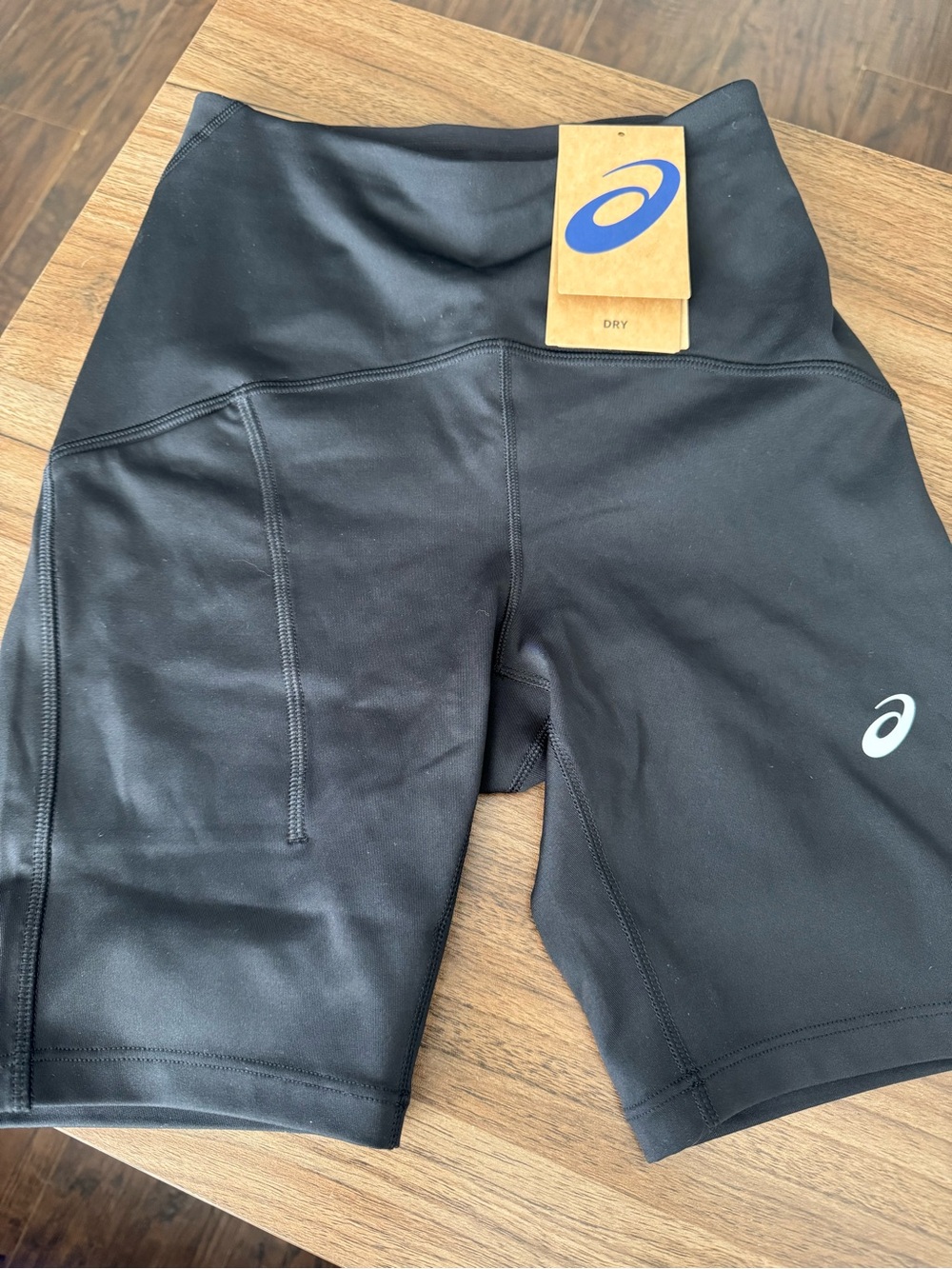 ASICS Black High-Waist Shorts